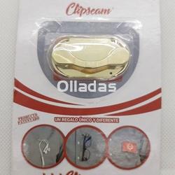 Clip solapa magnético dorado. - Imagen 1
