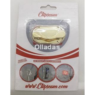 Clip solapa magnético dorado. - Imagen 1