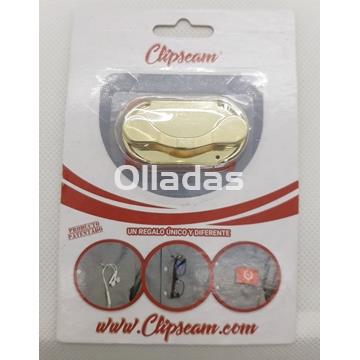 Clip solapa magnético dorado. - Imagen 1