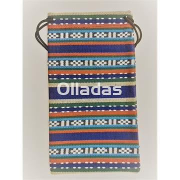 Estuche gafas étnico. Cierre de cordón. - Imagen 1