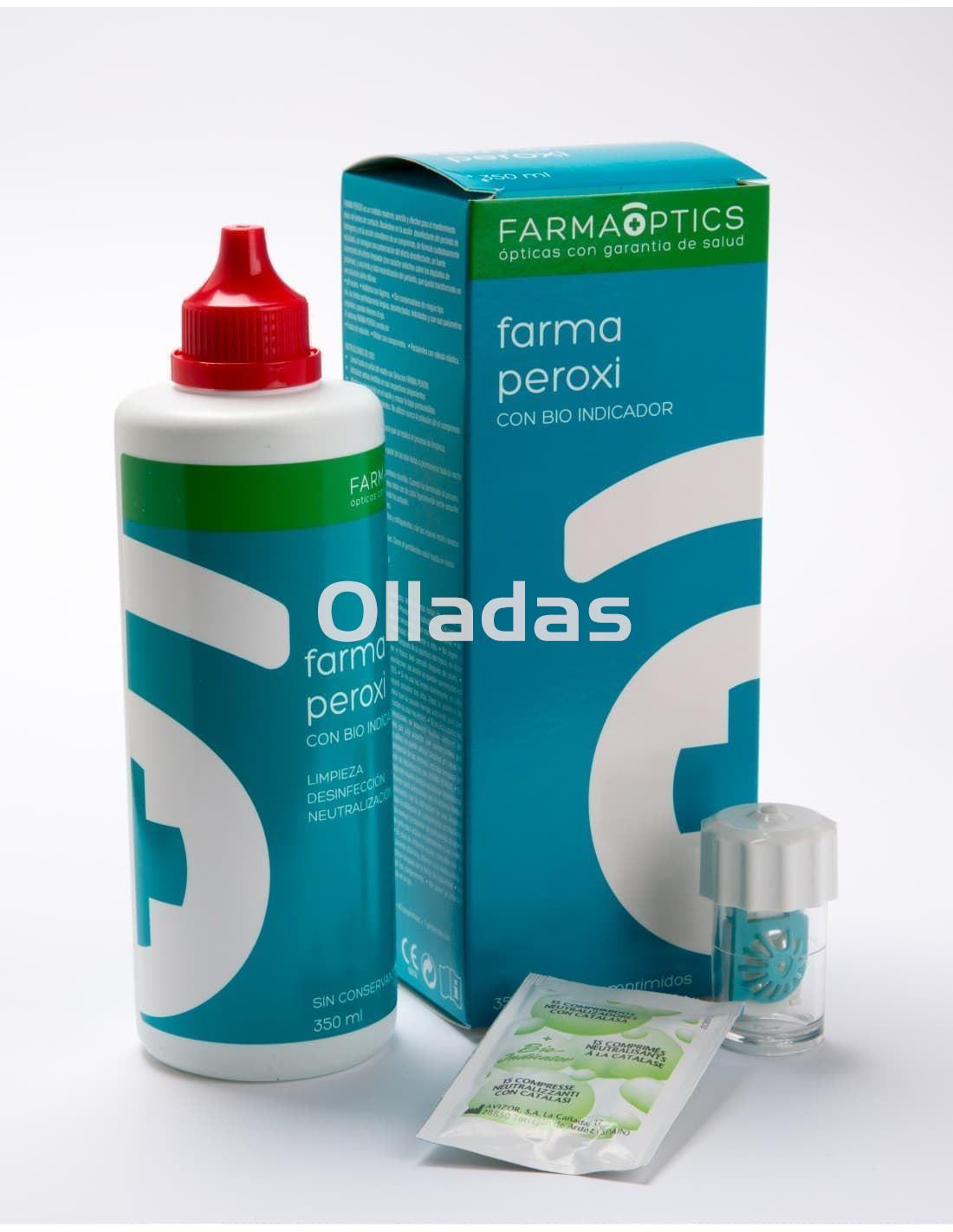 Farmaperoxi con bio indicador 360ml y 45 comprimidos. Limpieza lentes de contacto. - Imagen 1